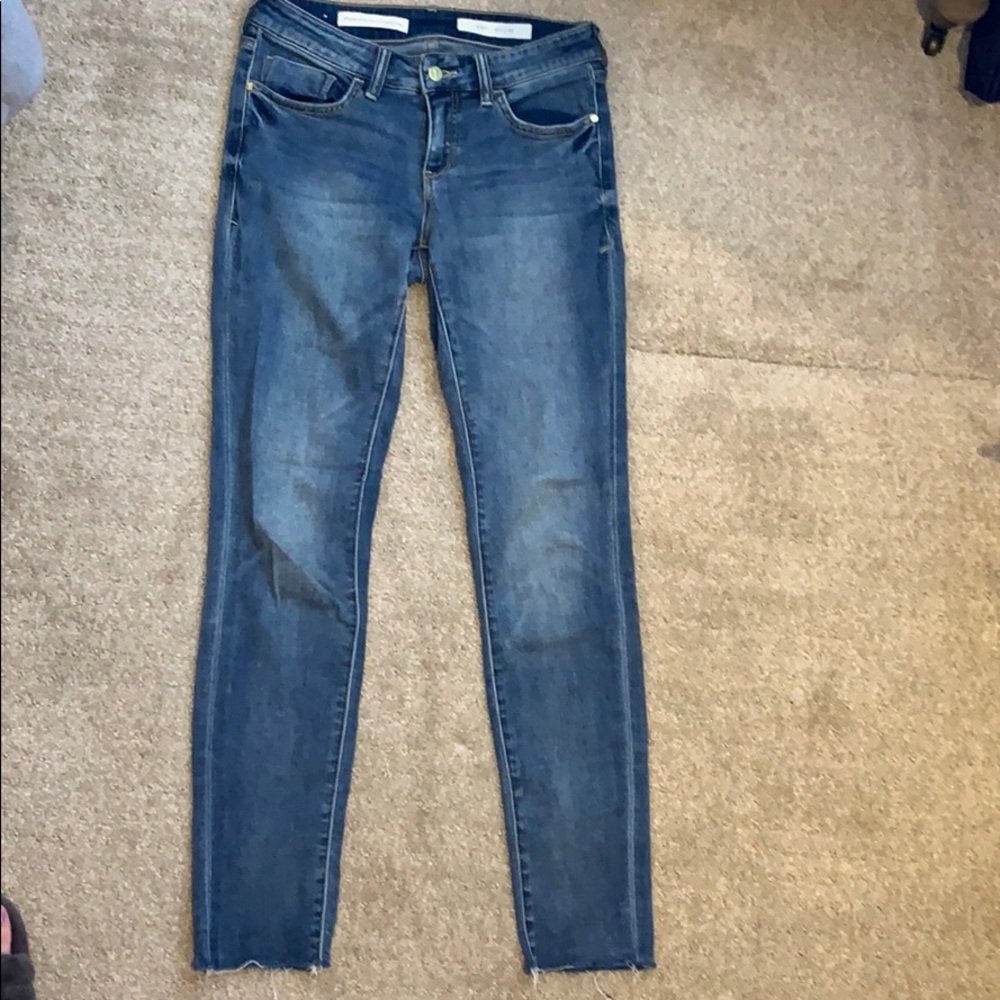 Pilcro and the letterpress blue skinny jeans